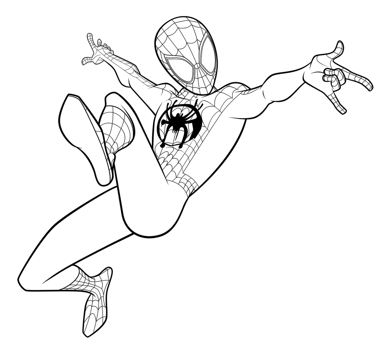 Tô Màu Người Nhện Spider Man  Tranh Tô Màu Cho Bé