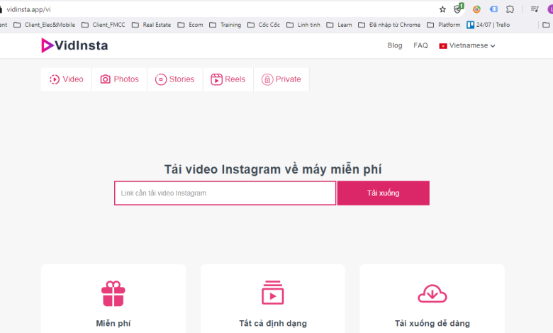 Vidinsta.app – Trình tải xuống video Instagram miễn phí và chính xác