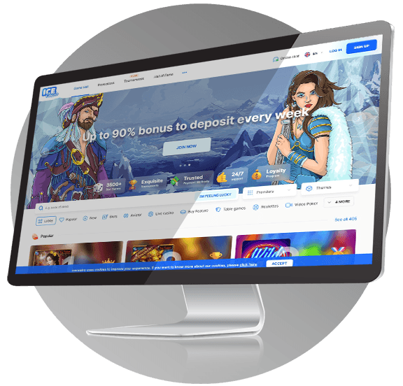 Ice Casino No Deposit Bonuses - 50 Free Spins - Book of Fallen