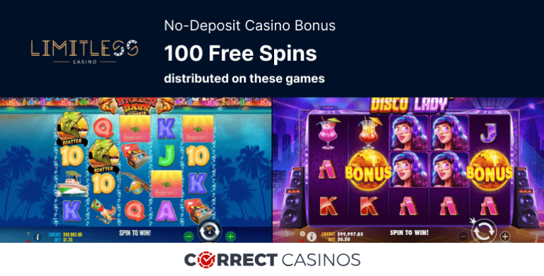 Limitless Casino No-Deposit Bonus - 100 Free Spins