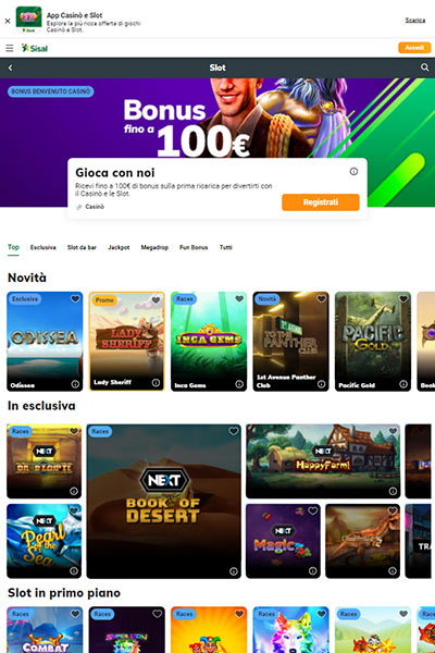 Casino online Sisal: voto, bonus e slot | Recensione 2024