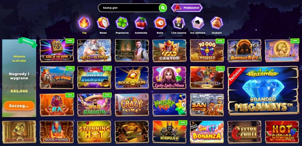 Wazamba Casino Online Opinie ① Bonus 《 3600 zł + 200 FS 》Recenzja