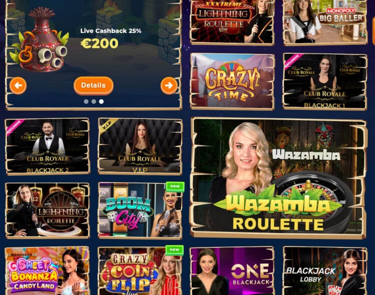 Wazamba - 100% up to €500 + 200 Free Spins