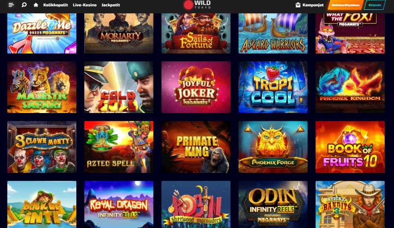 Wild Tokyo Casino - Ota nyt 300€ bonus + 150 ilmaiskierrosta